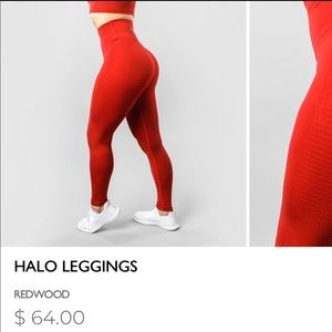 Alphalete red halo legging